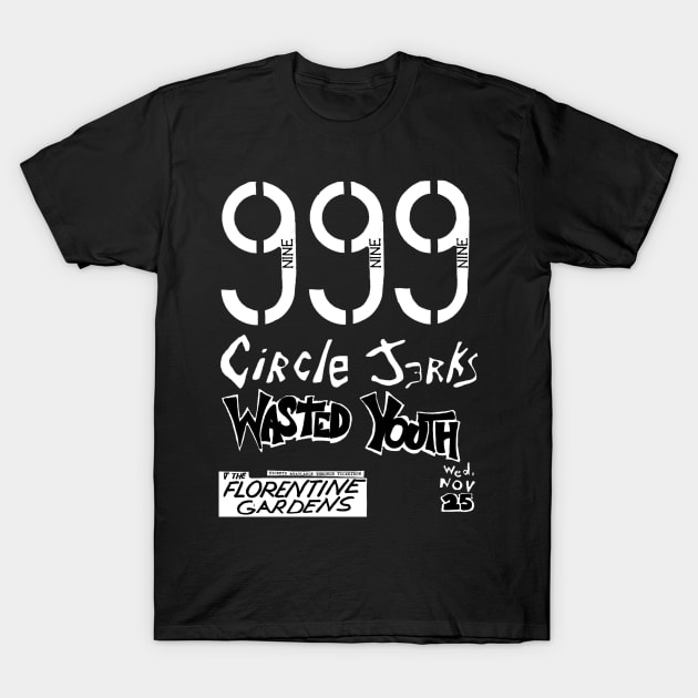 999 Circle Jerks Wasted Youth T-Shirt by Pop Fan Shop